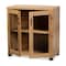 Baxton Studio Zentra Modern and Contemporary Oak Brown Finished Wood 2-Door Storage Cabinet with Glass Doors 189-11994-ZORO - alternate 9